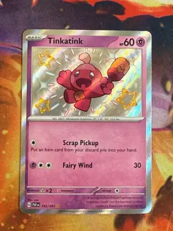Tinkatink 165/091 - Paldean Fates - Shiny Holo Rare - Pokemon NM - Image 1