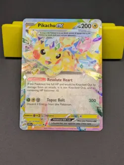 2024 Pokemon SSP EN Pikachu ex 057/191 Double Rare Holo - Image 1