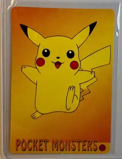 PIKACHU SURFING Pokemon Prism Foil Sticker 1999 Holo Japan Anime Vintage Rare NM - Image 2
