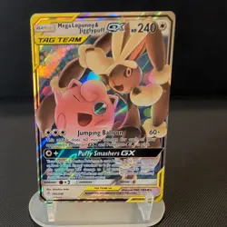 Pokemon Mega Lopunny & Jigglypuff Tag Team GX 165/236 Cosmic Eclipse NM - Image 1