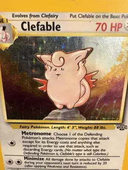 1999 Pokemon Jungle Clefable Holo 1/64 Unlimited MP Vintage WOTC - Image 2