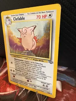 1999 Pokemon Jungle Clefable Holo 1/64 Unlimited MP Vintage WOTC - Image 3