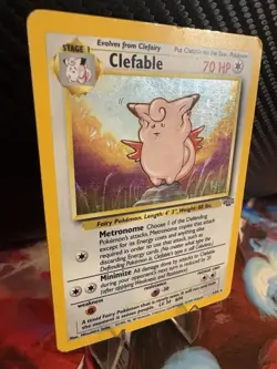 1999 Pokemon Jungle Clefable Holo 1/64 Unlimited MP Vintage WOTC - Image 4