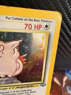 1999 Pokemon Jungle Clefable Holo 1/64 Unlimited MP Vintage WOTC - Image 5