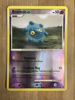 Bronzor - 52/100 - Common Reverse Holo LP English Pokemon Majestic Dawn - Image 1