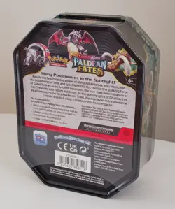 Pokemon TCG Scarlet & Violet Paldean Fates Great Tusk EX Tin New Factory Sealed - Image 3