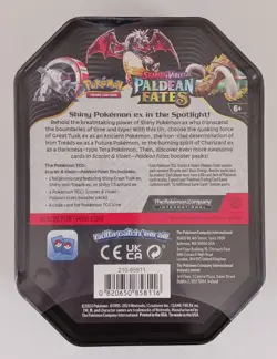 Pokemon TCG Scarlet & Violet Paldean Fates Great Tusk EX Tin New Factory Sealed - Image 5