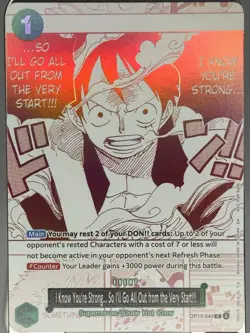 One Piece CCG Event I Know You're Strong... OP13-040 (3rd Ann. Treasure Pack) R - Image 1