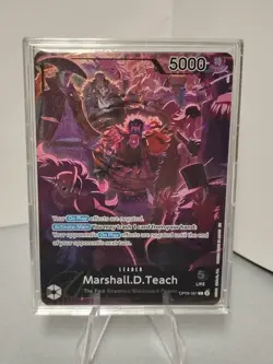 Bandai One Piece Card Game OP09 Leader Foil Marshall D. Teach & Buggy Special - Image 1