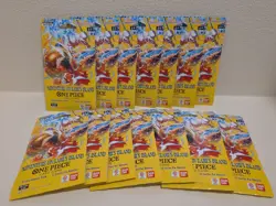 One Piece Op15 Sleeved Booster Lot OF 14 PACKS TCG CCG Adventure On Kamis Island - Image 1