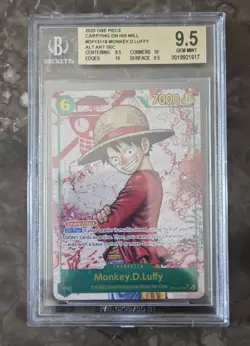 MONKEY D LUFFY ALT ART SEC BGS 9.5 GEM MINT ENGLISH OP13-118 - Image 1