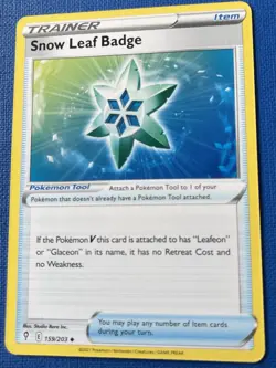 Snow Leaf Badge 159/203 Uncommon | Evolving Skies | Pokemon card - Image 1