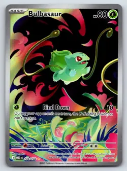 Pokemon - Bulbasaur - 133/132 Illustration Rare Holo - ME01: Mega Evolution - NM - Image 1
