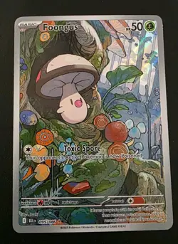 Pokemon TCG Foongus Black Bolt Holo Card Illustration Rare Gold Star 095/086 - Image 1