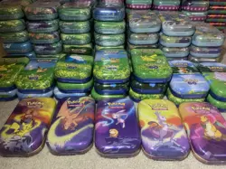 Mega Lot of Empty Pokemon TCG Tins-Over 200 Tins!! With Cards and Coins 🔥🔥 - Image 2