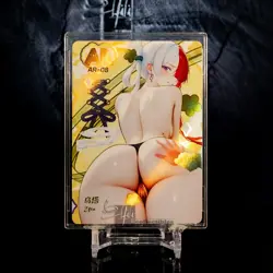 UTA Waifu Trading Card AR-08 Premium Gold Foil Anime ACG Femme OP RED - Image 1