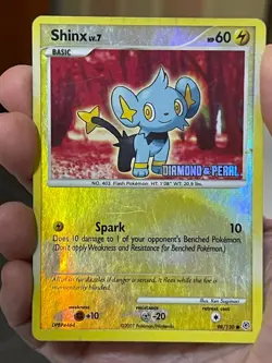 POKEMON SHINX LV.7 COMMON 98/130 UNCOMMON REVERSE HOLO DIAMOND & PEARL HP CARD - Image 1