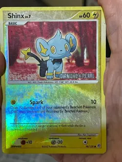 POKEMON SHINX LV.7 COMMON 98/130 UNCOMMON REVERSE HOLO DIAMOND & PEARL HP CARD - Image 4