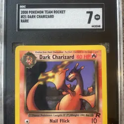 2000 Dark Charizard #21 SGC 7 Vintage Pokemon Card Graded Encapsulated Slab RARE - Image 4