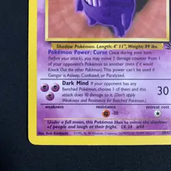 🔥 Gengar 20/62 Unlimited Non-Holo Rare LP | WTOC Fossil 1999 Pokemon Card - Image 2