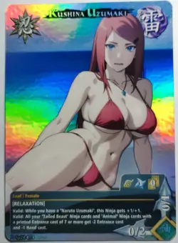 Carte Naruto TCG CCG Collectible Card Game Foil neuf Prism 410 Kushina Uzumaki - Image 1