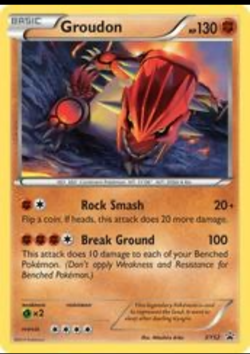 Pokemon Groudon XY52 Black Star Promo Holo XY Promos LP Pokemon Card Nintendo #X - Image 1