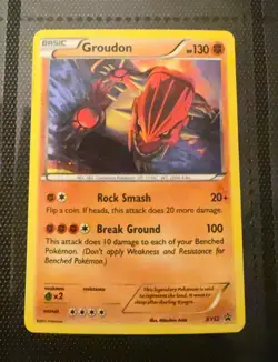 Pokemon Groudon XY52 Black Star Promo Holo XY Promos LP Pokemon Card Nintendo #X - Image 2