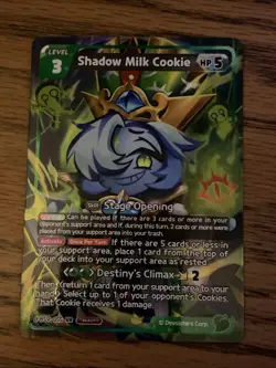 Shadow Milk Cookie Green TCG Card CookieRun Braverse UR English BS9-055 - Image 1