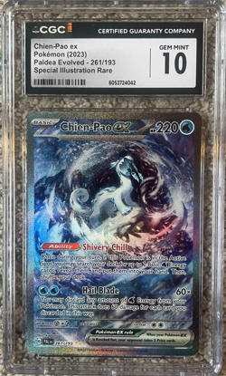 Chien-Pao ex 261 – Paldea Evolved SIR – CGC 10 Gem Mint - Graded Pokemon Card - Image 1