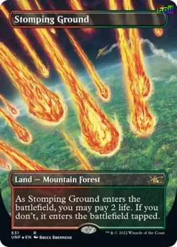 Stomping Ground (Borderless) (Galaxy Foil) [UNF - 531]Foil - Image 1