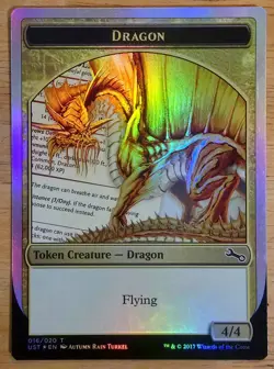 X 1 Dragon Token NM-M UST 016 MTG Magic The Gathering - Image 2