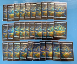 Dominaria United ISLAND x30 mtg Full Art Foil lp or better I Combine Ship - Image 1