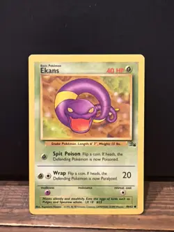 2000 Ekans 46/62 Common Fossil Unlimited Pokemon - HP - Image 1