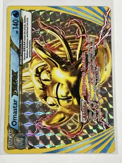 LP Omastar BREAK Fates Collide 19/124 Holo Prism Pokemon Card - Image 1