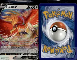 Ho-Oh V 140/195 Holo V Rare Silver Tempest Pokemon Holo NM/M - Image 2