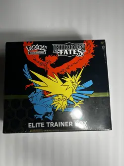 Pokemon Hidden Fates Elite Trainer Box Moltres Zapdos Articuno Booster English - Image 1