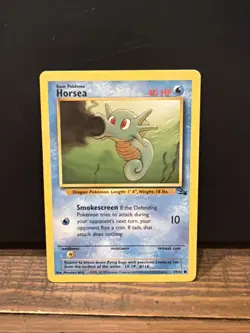 Horsea 49/62 Fossil WOTC 1st Edition Pokemon TCG Regular Common 1999 MP - Image 1