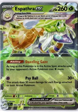 Pokemon Espathra ex 006/091 Paldean Fates Scarlet & Violet Double Rare -NM - Image 1