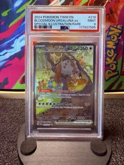 Pokemon PSA 9 Bloodmoon Ursaluna ex 216/167 Special Illustration Rare Holo - Image 1