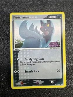 2006 POKEMON POOCHYENA 80/110 EX HOLON PHANTOMS -REVERSE HOLO- STAMPED NM - Image 3