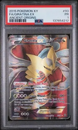 2015 POKEMON XY ANCIENT ORIGINS #93 FULL ART/GIRATINA EX PSA 1 - Image 1