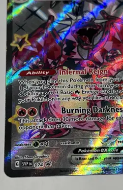 Pokemon TCG Scarlet & Violet Black Star Promo Charizard EX 074 Full Art Holo NM - Image 2