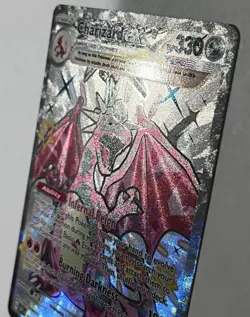 Pokemon TCG Scarlet & Violet Black Star Promo Charizard EX 074 Full Art Holo NM - Image 4