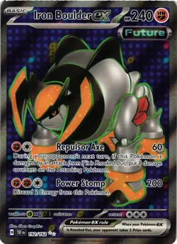 Pokemon TCG Iron Boulder ex 192/162 Ultra Rare Temporal Forces Holo NM - Image 1