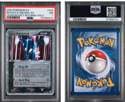 Pokemon Rocket's Sneasel ex EX Team Rocket Returns Holo Ultra Rare #103 PSA 7 - Image 3