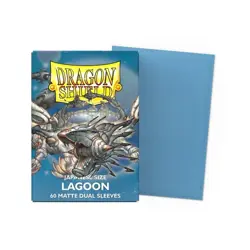 Dragon Shield 60CT Matte Dual Sleeves – Lagoon – YuGiOh Mini Japanese Size - Image 1