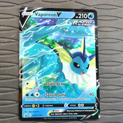 Vaporeon V SWSH150 Black Star Promo Holo Pokemon Card - Image 1