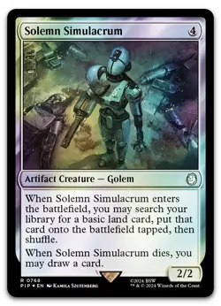Solemn Simulacrum (Surge Foil) #768 (NM) Fallout PIP Magic MTG - Image 1