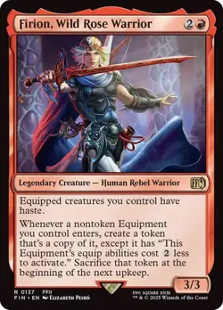NM Firion, Wild Rose Warrior, MTG, Final Fantasy, Magic the Gathering, 137 - Image 1