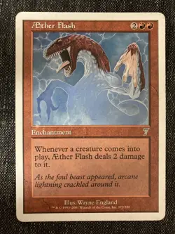 Aether Flash *Uncommon* Magic MtG x1 Seventh 7th Edition LP/MP - Image 1